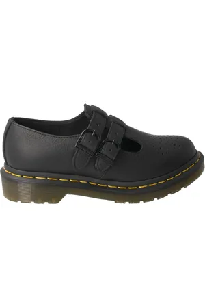 Dr. Martens Schoenen, Dames, Zwart, 38 EU, Leer, Zwarte leren Mary Jane schoen met luchtkussen zool
