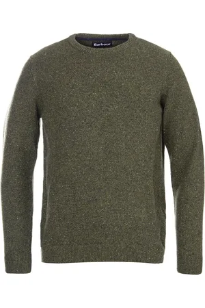 Barbour Truien, Heren, Groen, S, Wol, Wollen Trui met All-Over Patroon