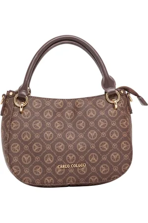 Carlo Colucci Tassen, Dames, Bruin, ONE Size, De Filippo Hobo Tas