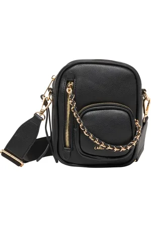 Carlo Colucci Tassen, Dames, Zwart, ONE Size, Veelzijdige Tas met Ketting