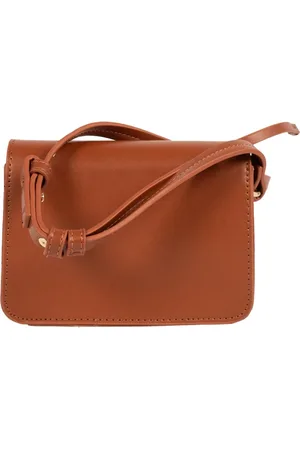Silvian Heach Tassen, Dames, Bruin, ONE Size, Leer, Kleine Schoudertas met Magnetische Sluiting