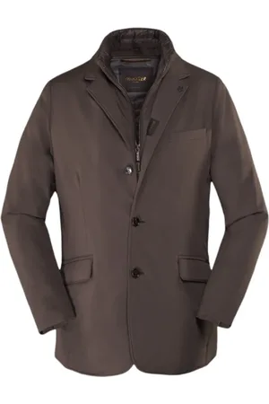 MOORER Jassen, Heren, Bruin, 4Xl, Veelzijdige waterdichte jas met afneembare lijfje