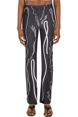 DI PETSA Broeken, Dames, Zwart, XS, Polyester, Broeken