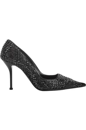 Alexander McQueen Schoenen, Dames, Zwart, 37 EU, Leer, Glinsterende Leren Pumps