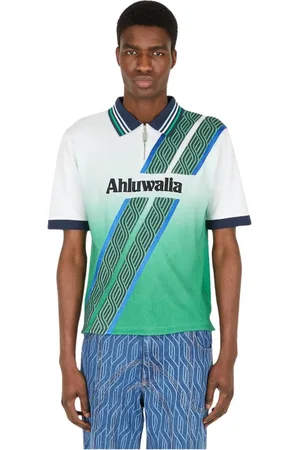 Ahluwalia Tops, Heren, Groen, S, Katoen, Grafische Polo Shirt