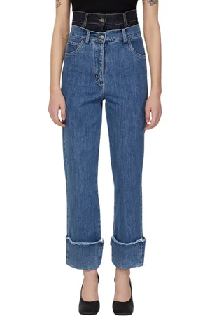Rokh Jeans, Dames, Blauw, M, Katoen, Jeans