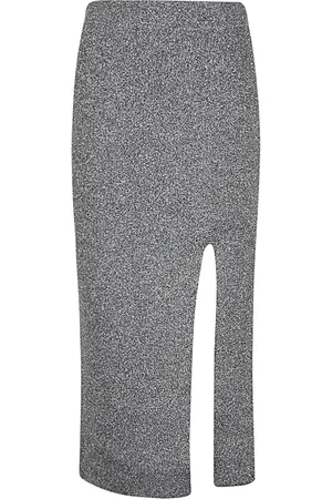 CIRCUS HOTEL Rokken, Dames, Grijs, S, Grijze Viscose Midi Rok