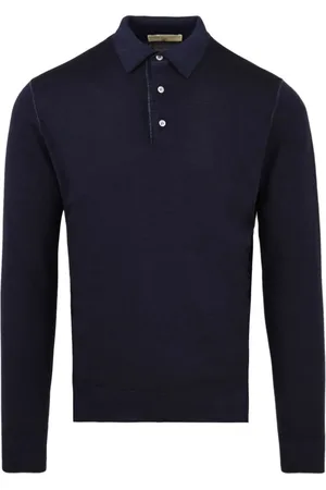 FILIPPO DE LAURENTIIS Tops, Heren, Blauw, L, Blauwe Polo Shirt van