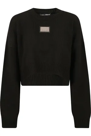Dolce & Gabbana Truien, Dames, Zwart, S, Wol, Zwarte Sweaters - Pull Girocollo