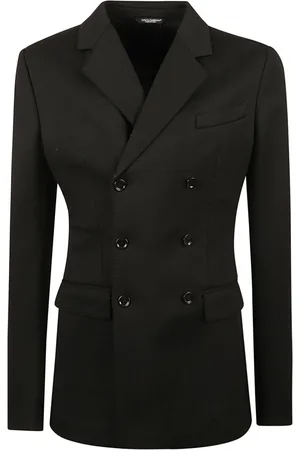 Dolce & Gabbana Jassen, Heren, Zwart, L, Katoen, Zwarte Jassen - Giacca