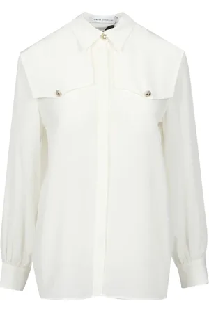 SIMONA CORSELLINI Blouses & Shirts, Dames, Wit, S, Witte Overhemd met Knoopsluiting