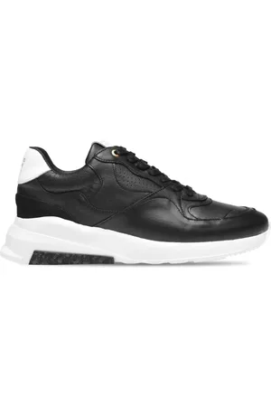 Android Schoenen, Heren, Zwart, 41 EU, Leer, Zwarte Leren Lage Sneakers
