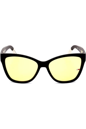 Tommy Hilfiger Accessoires, Dames, Veelkleurig, ONE Size, Stijlvolle matzwarte zonnebril