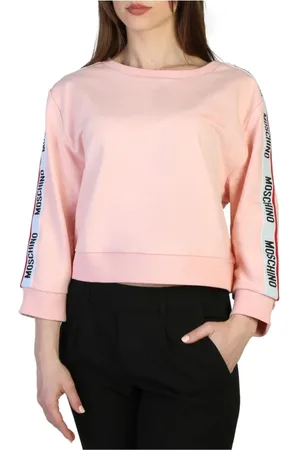 Moschino Sweatshirts & Hoodies, Dames, Roze, M, Katoen, Katoenmix Sweatshirt voor Lente/Zomer Dames