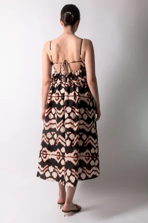 ULLA JOHNSON Kleedjes, Dames, Zwart, L, Amalija Jurk Obsidian