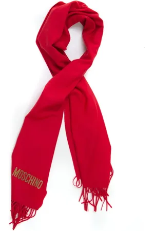 Moschino Accessoires, Dames, Rood, ONE Size, Wol, Winter Sjaal