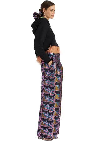 La DoubleJ Broeken, Dames, Veelkleurig, XS, Leer, Lake Como Broek