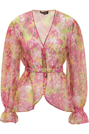 DEL CORE Blouses & Shirts, Dames, Roze, S, Cocoon Mouw Blouse