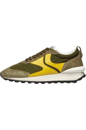 Voile blanche Schoenen, Heren, Groen, 44 EU, Leer, Heren Hoge Bicolor Sneaker