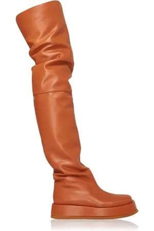 Gia Borghini Schoenen, Dames, Bruin, 40 EU, Leer, Rosie Cuissardes Laarzen