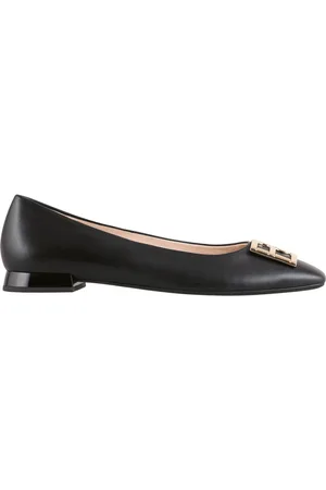 Högl Schoenen, Dames, Zwart, 41 1/2 EU, Elegante Patentleren Ballerina`s