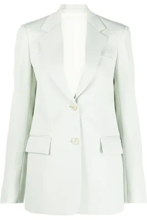 Lanvin Jassen, Dames, Groen, L, Wol, Lichtgroene wollen blazer