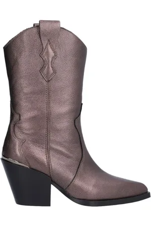 Alpe Schoenen, Dames, Bruin, 38 EU, Leer, Bruine Leren Dames Cowboy Laars