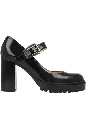 Lodi Schoenen, Dames, Zwart, 39 EU, Leer, Zwarte lakleren damesschoenen