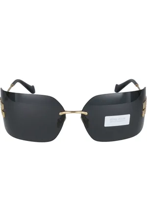 Miu Miu Accessoires, Dames, Geel, ONE Size, Stijlvolle zonnebril 0MU 54Ys