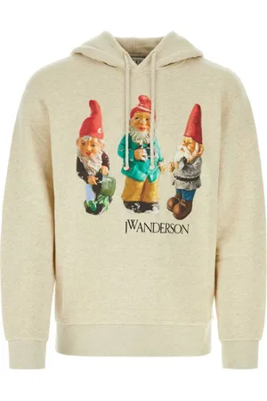 J.W.Anderson Sweatshirts & Hoodies, Heren, , L, Katoen, Zand Melange Katoenen Sweatshirt