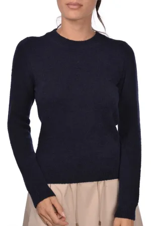 Gran Sasso Truien, Dames, Blauw, L, Wol, Veelzijdige Bouclé Trui