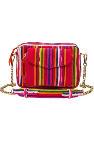 CLARIS VIROT Tassen, Dames, Rood, ONE Size, Rood Geel Toile Poncho