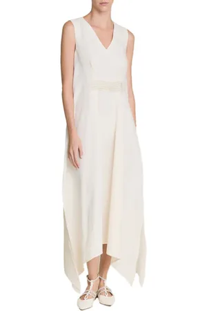 PESERICO SIGN Kleedjes, Dames, Wit, M, Maxi-jurk