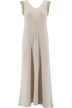 PANICALE Kleedjes, Dames, , S, Katoen, Maxi Jurk