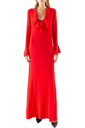Nº21 Kleedjes, Dames, Rood, XL, H Long Jurk