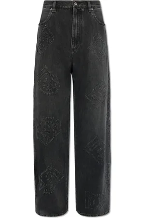Dolce & Gabbana Jeans, Heren, Zwart, L, Wijde jeans