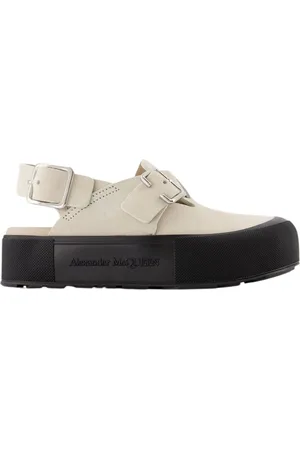 Alexander McQueen Schoenen, Heren, , 40 EU, Leer, Oversized Platte Schoenen - Multi - Leer