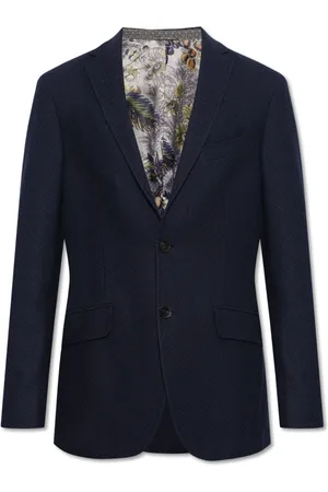 Etro Jassen, Heren, Blauw, M, Katoen, Single-breasted Blazer