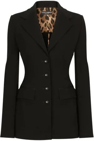Dolce & Gabbana Jassen, Dames, Zwart, 2Xl, Zwarte Jas