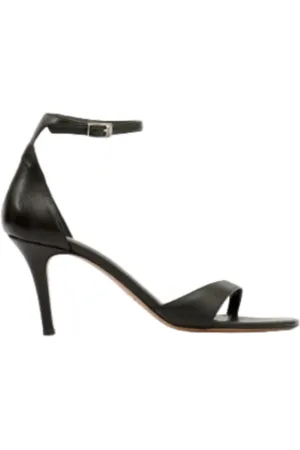 Isabel Marant Schoenen, Dames, Zwart, 37 EU, Leer, Zwarte leren sandalen met hak