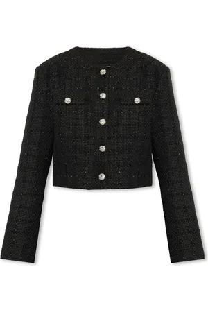 Gestuz Jassen, Dames, Zwart, S, Tweed, ‘Yousefine GZ’ tweed blazer