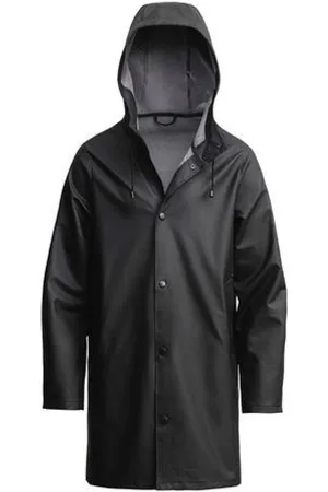 Stutterheim Jassen, unisex, Zwart, 2Xs, Katoen, Lichtgewicht Zwarte Regenjas