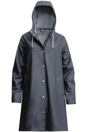 Stutterheim Jassen, Dames, Zwart, L, Katoen, Ambachtelijke A-Lijn Regenjas voor Vrouwen