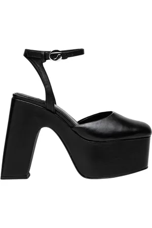 COPERNI Schoenen, Dames, Zwart, 40 EU, Leer, Platform Bridge Pump Sandalen