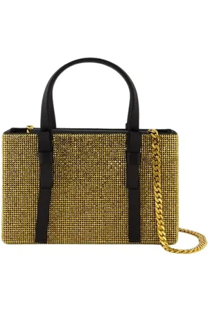 KARA Tassen, Dames, Geel, ONE Size, Katoen, Tote Bags
