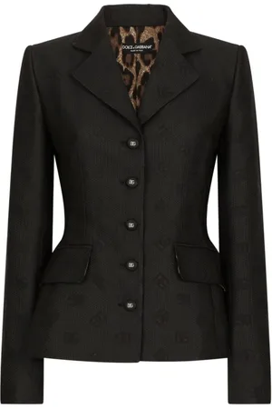 Dolce & Gabbana Jassen, Dames, Zwart, M, Zwarte Jas