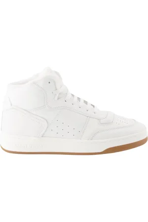 Saint Laurent Schoenen, Heren, Wit, 41 EU, Leer, Hoge leren sneakers