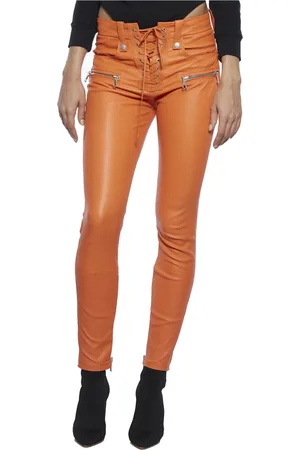 Unravel Project Broeken, Dames, Oranje, W26, Slim-fit broek