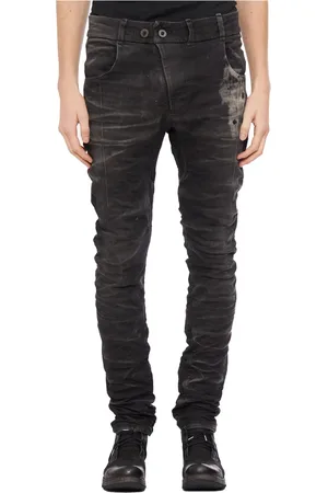 11 BY BORIS BIDJAN SABERI Jeans, Heren, Zwart, L, Denim, Stone Washed Denim Broek