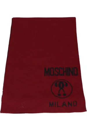 Moschino Accessoires, Heren, Rood, ONE Size, Wol, Bordeaux Wol en Acryl Sjaal